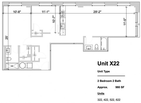 X22 - 2 Bed 2 Bath